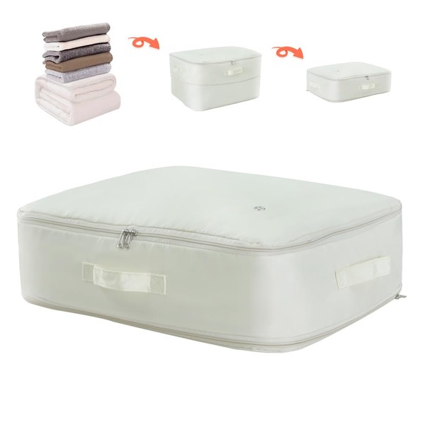 Geernioy space-saving auto-compression organize，Upgraded thickened fabric，Duvet Storage Bag，Organize quilts, clothes