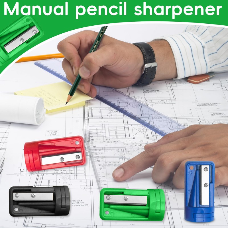 Pack of 3 Pencil Sharpener, Thick and Thin Pencils, Pencil