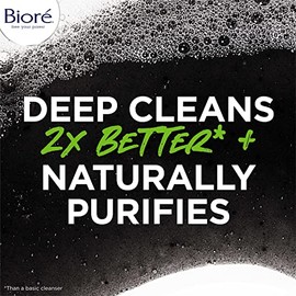 Bioré Men's Skincare Charcoal Face Wash, Deep Cleans Pores & Refreshes Skin, 6.77 Fl. Ounces
