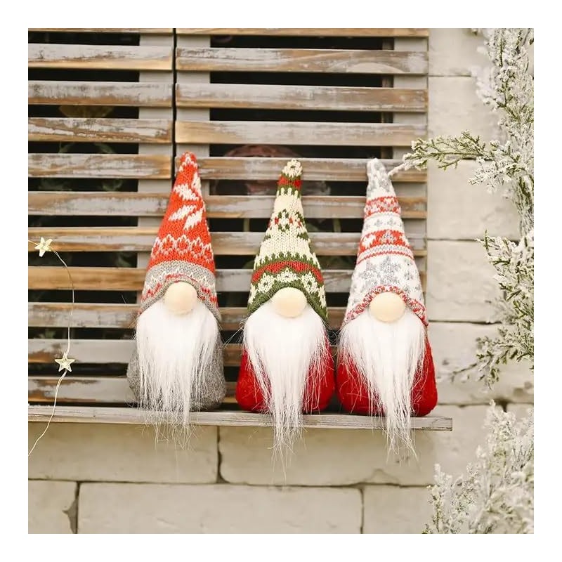 Captor Christmas gnome 19 cm, set of 3 pieces, plush