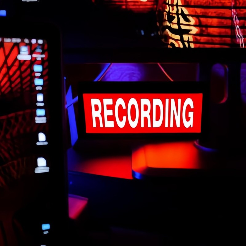 Recording RGB LED Neon Lightbox Dimmable Wall Mountable Pulsing Studio