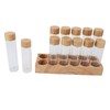 Coffee Bean Storage Tube Glass Coffee Bean Cellar with Wooden