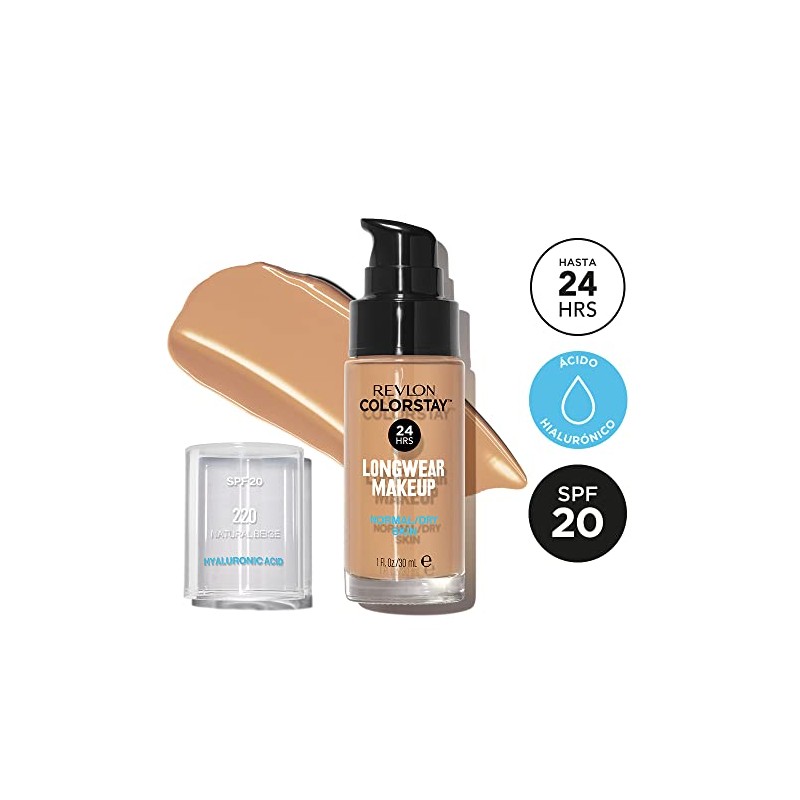 Revlon Base de Maquillaje ColorStay Make Up Cutis Normal/Seco, Natural