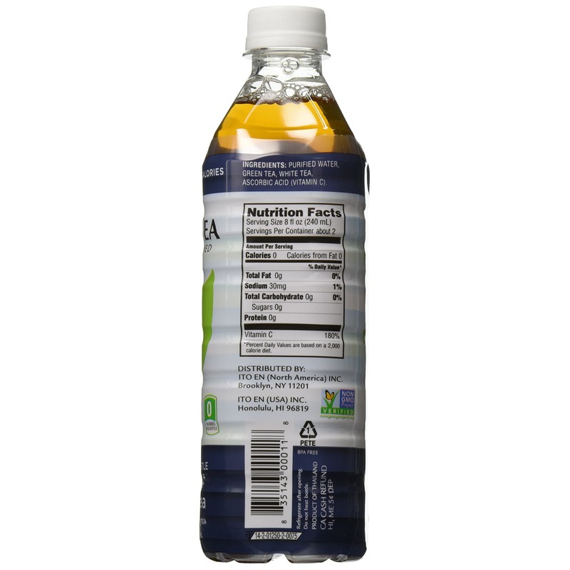Teas' Tea Unsweetened Green + White, 16.9 Fl Oz (Pack