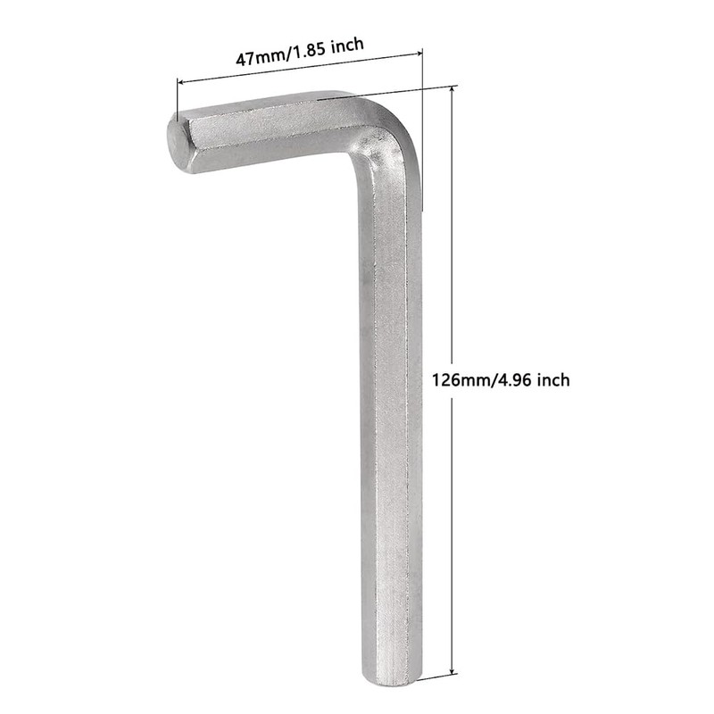 12mm Hex Key Wrench,L Shaped Long Arm Repairing Tool,Precision hex