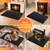 rumlick Fireplace Mat - 24"x42" Double-Sided Fireproof Waterpoof Hearth Rugs,