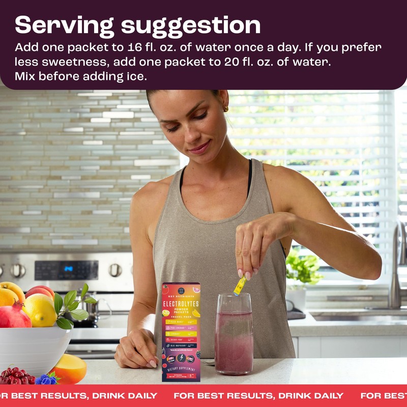 KEY NUTRIENTS Multivitamin Electrolytes Powder No Sugar - 5 Delicious