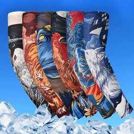 High Elasticity Twelve Zodiac UV Protection Cool Arm Sleeves 6ea