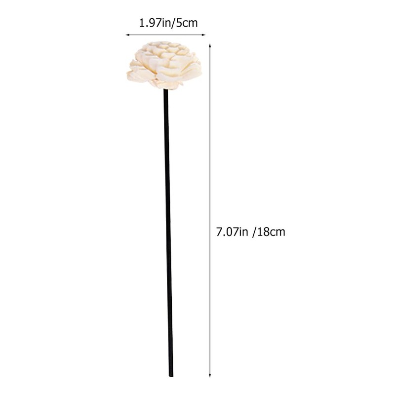 5pcs Rattan Dried Flowers Essential Oil Reed Diffuser Rose Flower