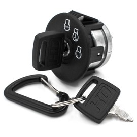 HD Switch Starter Ignition Key Switch Replaces Scag 483472 Freedom, Patriot, Liberty Z, w/ 2 Upgraded Keys & Carabiner