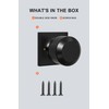 Haidms 4 Pack Black Dummy Door Knob Closet Door Knobs,