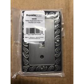 Franklin Brass LOT OF 3 - Franklin Brass 64048 Pewter Paisley Series Single Wall Plate