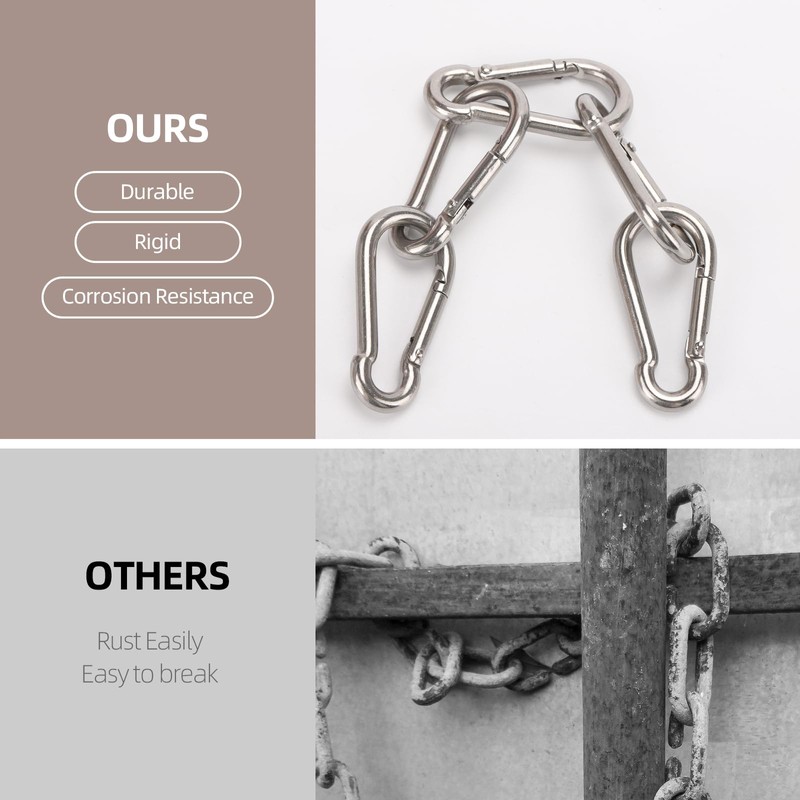 35 Pcs Small Carabiner Clip, 1.57 inch 304 Stainless Steel