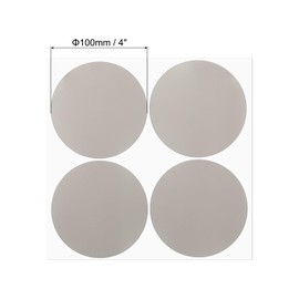 PATIKIL Round Colored Stickers 4", 10 Pcs Removable Sticky Writable Circle Coding Labels for Office Shop Home Classroom Marking Classification, Grey