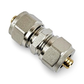 Adapter Reducer for Water Underfloor Heating Evoh Pipe and Multilayer Pert-Al Pert and Pex Pipe, Reducing Coupling Plastic to Copper Pipe (12x1.6mm Evoh)