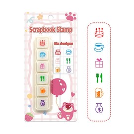 Miraiya Shachihata Type Penetrating Stamp, Mini Stamp, Notebook, Schedule, Penetrating Stamp, Easy to Press Button-type Stamp, Illustrated Stamp, Hanko, Bullet Journal, Stamp, Cute, Stylish Stamp