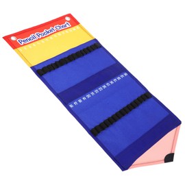 Levemolo Pencil Organizer Chart Wall Mountable Canvas Pocket for Classroom Home Office Slots for Colored Pencils Sleek Design for Space Optimization Easy to Clean