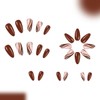 Fall Press on Nails Short Almond Fake Nails with Design