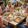 SUT SUT100% Compostable 5 Compartment Plates, 100 Pack Disposable Paper