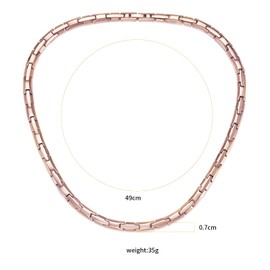 Classic pure titanium magnetic necklace, the magnet is fixed with a steel ring and does not fall off, contains 22 germanium, can be worn by men and women, alloy steel titanium, Alloy steel titanium