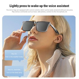 Jueyue Smart Glasses,Bluetooth Sunglasses for Men Women with Speakers,Polarized Lenses - Color: Sunglasses-J008-ML