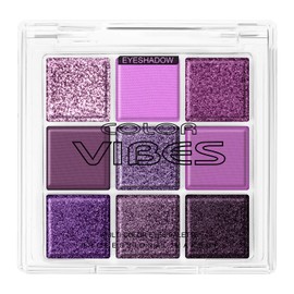 BUTBU Eyeshadow Palette, 9 Shades Purple Eyeshadow Palette, High Pigment eyeshadow Set for Waterproof, Long Lasting Shades, Mixable Pressed Pigment e yeshadow, Portable Travel e-yeshadow-palette