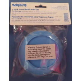 Babyking 2 Pack of Travel Bowls With Lids # BK992  BPA FREE  NEW