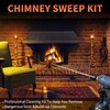 Sealegend 39 Feet Chimney Sweep Kit Chimney Brush, Chimney Cleaning