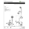 Seasons 534892 Fixed & Handheld Showerhead Design Combo w solid