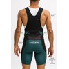 Wixen Men’s Cycling Bib Shorts Road Bike Bibs with 4D