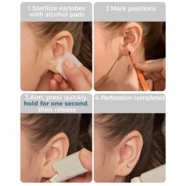 Sugartang Ear Piercing Kit, Disposable Ear Piercing Gun Kit, 316L Surgical Stainless St...