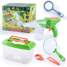 PLAY Bug Catcher Kit,Outdoor Toys for Kids Ages 4-8 8-12,Bug Catcher Vacuum with Critter Habitat Case,Butterfly net,Magnifying Glass,Toddler Outside Toys for 3 4 5 6 7 8+ Year Old Boys Birthday Gift
