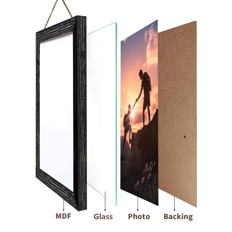 VMUZEDER 5x7 Wall Hanging Picture Frames Collage with 3 Opening