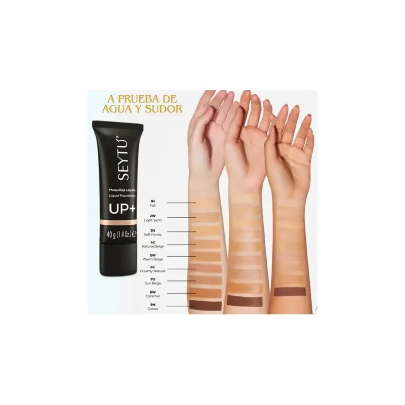 Maquillaje Seytú Up+ Líquido Fps15 Resistencia Agua Y Sudor