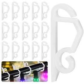 ADERTOS Gutter Hooks, 150 PCS Christmas Lights Gutter Clips Xmas Gutter Hanging Hooks Plastic Light Gutter Hang Clips Heavy Duty Gutter Light Clips for Outdoor Christmas Xmas String Lights (White)