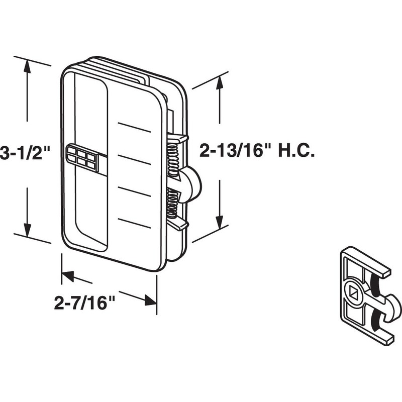 Prime-Line A 147 Sliding Screen door Handle and Internal Latch,