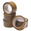 Q-Connect Polypropylene Packaging Tape 50mmx66m Brown (Pack of 6)
