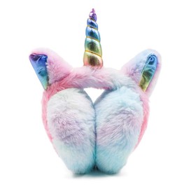 BAOPLAYKIDS Girls Unicorn Earmuffs Winter Warm Soft Plush Ear Warmers for Kids Adults