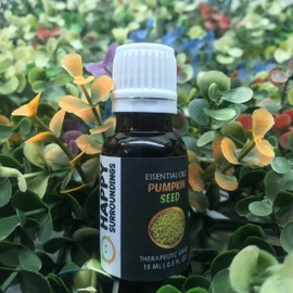 HAPPY SURROUNDINGS Pumpkin seed Essential Oils ~ Pure Natural Aromatherapy Massage Oil - Therapeutic Grade - 100% Natural Incense - Pure essential oil (50ml)