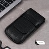 Woodten watch case holds 1 watch case. Thick, soft material