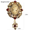 lureme Vintage Elegant Victorian Lady Beauty Cameo with Crystal Brooch