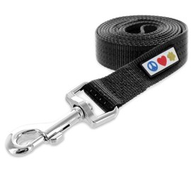 Pawtitas 6 FT Pet Puppy Leash Reflective Dog Leash Comfortable Handle Highly Reflective Threads Heavy Duty Dog Training Leash Available as a 6 ft Small Dog Black Leash