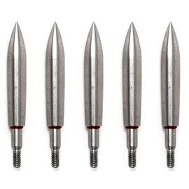 BDKMMS Archery Field Points, 5Pcs 100/150/200/250/300/350 Grains Stainless Steel Archery Arrow Tips Field Point Arrowheads for Field Target Practice & Shooting