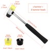 Dadabig Rubber Hammer, 25mm Double Head Rubber Mallet Double-Faced Replaceable