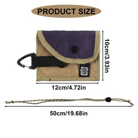 AfitLulu Neck Wallet Coin Purse with Adjustable Neck Strap for Men and Women, Anti-Theft Earphone Storage Bag Portable Coin Pouch with Zipper and Snap-Fastener (Purple)