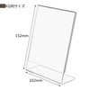 Niubee Acrylic Photo Frame Sign Holder Restaurant Menu Holder Double