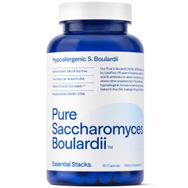 OuToorDoor Essential Stacks Pure Saccharomyces Boulardii Probiotic - Gluten, Dairy & Soy Free - 5 Billion CFUs S Boulardii DBV PG 6763 Strain (60 Caps