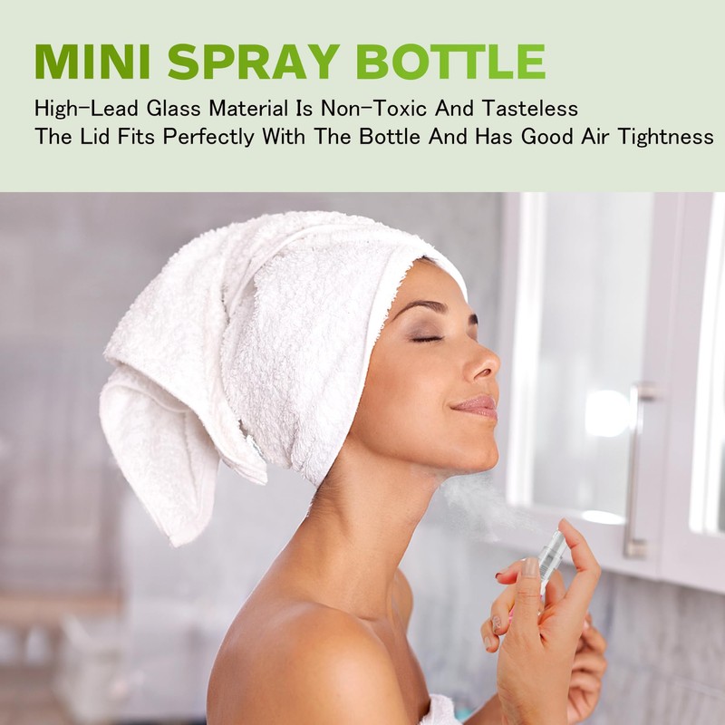 Csdtylh Mini Spray Bottle 3ml, Refillable Glass Spray Bottle, Glass