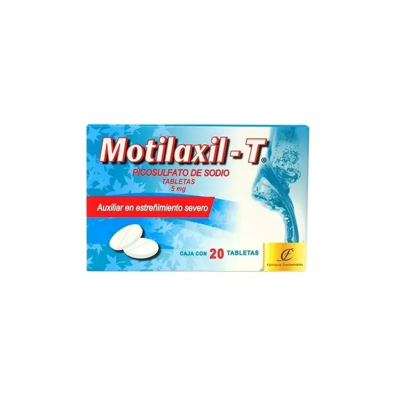 Motilaxil T Picosulfato De Sodio Estreñimiento Severo 20tabs