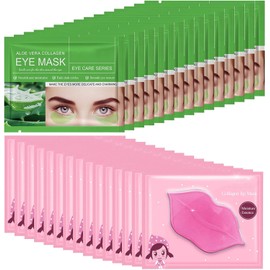 30 Pares De Mascarillas Labiales Para Debajo De Los Ojos, Parches De Gel Hidratantes Con Colágeno De Cristal, Suavizantes Y Para Labios, Para Bolsas, Ojeras, Hinchazón, Líneas De Expresión Y